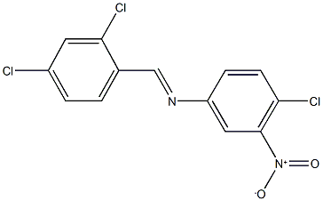 4-chloro-N-(2,4-dichlorobenzylidene)-3-nitroaniline,,结构式