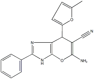  5-amino-7-(5-methyl-2-furyl)-2-phenyl-3,7-dihydropyrano[2,3-d]imidazole-6-carbonitrile