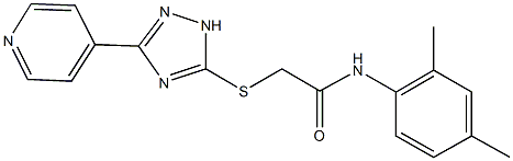 N-(2,4-dimethylphenyl)-2-{[3-(4-pyridinyl)-1H-1,2,4-triazol-5-yl]sulfanyl}acetamide Structure