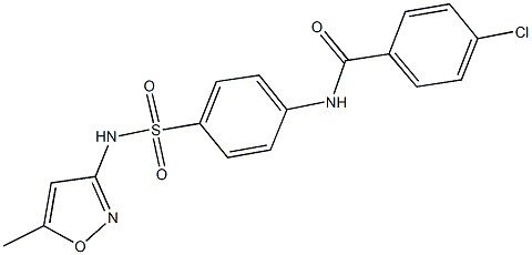 4-chloro-N-(4-{[(5-methylisoxazol-3-yl)amino]sulfonyl}phenyl)benzamide Structure