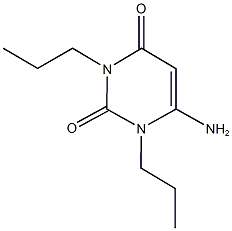 6-amino-1,3-dipropylpyrimidine-2,4(1H,3H)-dione 化学構造式