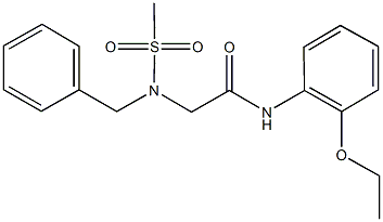 2-[benzyl(methylsulfonyl)amino]-N-(2-ethoxyphenyl)acetamide 化学構造式