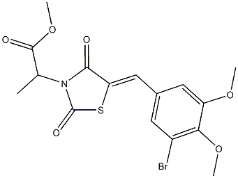 methyl 2-[5-(3-bromo-4,5-dimethoxybenzylidene)-2,4-dioxo-1,3-thiazolidin-3-yl]propanoate|