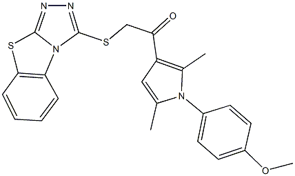 1-[1-(4-methoxyphenyl)-2,5-dimethyl-1H-pyrrol-3-yl]-2-([1,2,4]triazolo[3,4-b][1,3]benzothiazol-3-ylsulfanyl)ethanone Structure