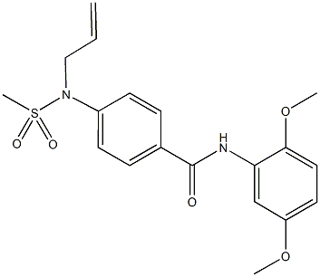 4-[allyl(methylsulfonyl)amino]-N-(2,5-dimethoxyphenyl)benzamide Structure