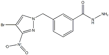3-({4-bromo-3-nitro-1H-pyrazol-1-yl}methyl)benzohydrazide