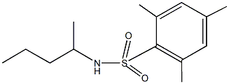 2,4,6-trimethyl-N-(1-methylbutyl)benzenesulfonamide,,结构式