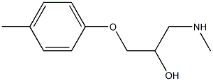 1-(methylamino)-3-(4-methylphenoxy)-2-propanol,,结构式
