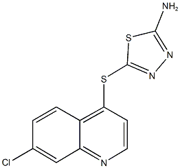 5-[(7-chloro-4-quinolinyl)sulfanyl]-1,3,4-thiadiazol-2-amine