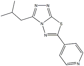 3-isobutyl-6-(4-pyridinyl)[1,2,4]triazolo[3,4-b][1,3,4]thiadiazole,,结构式