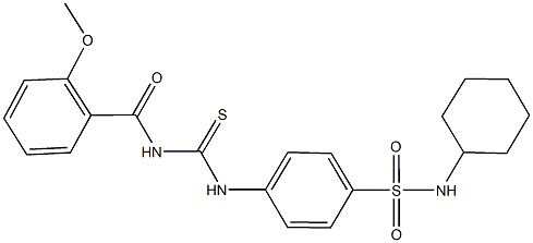  N-cyclohexyl-4-({[(2-methoxybenzoyl)amino]carbothioyl}amino)benzenesulfonamide