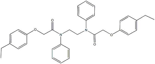 2-(4-ethylphenoxy)-N-(2-{[(4-ethylphenoxy)acetyl]anilino}ethyl)-N-phenylacetamide Struktur