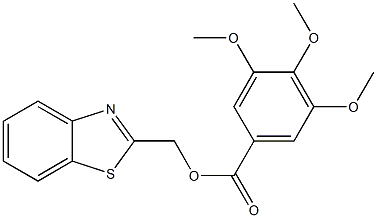 1,3-benzothiazol-2-ylmethyl 3,4,5-trimethoxybenzoate,,结构式