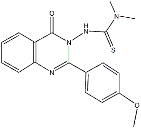 N'-(2-(4-methoxyphenyl)-4-oxo-3(4H)-quinazolinyl)-N,N-dimethylthiourea 化学構造式