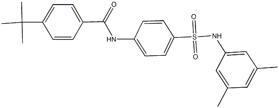 4-tert-butyl-N-{4-[(3,5-dimethylanilino)sulfonyl]phenyl}benzamide 结构式