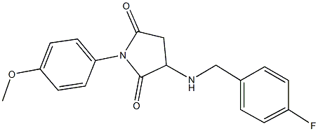 3-[(4-fluorobenzyl)amino]-1-(4-methoxyphenyl)-2,5-pyrrolidinedione Struktur