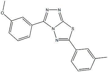 methyl 3-[6-(3-methylphenyl)[1,2,4]triazolo[3,4-b][1,3,4]thiadiazol-3-yl]phenyl ether 化学構造式