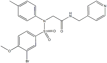 2-{[(3-bromo-4-methoxyphenyl)sulfonyl]-4-methylanilino}-N-(4-pyridinylmethyl)acetamide