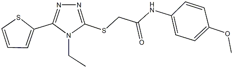 2-{[4-ethyl-5-(2-thienyl)-4H-1,2,4-triazol-3-yl]sulfanyl}-N-(4-methoxyphenyl)acetamide Structure