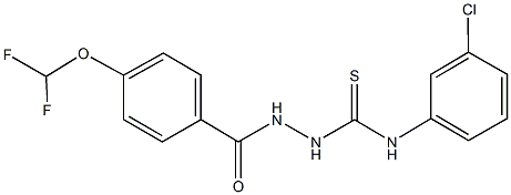 N-(3-chlorophenyl)-2-[4-(difluoromethoxy)benzoyl]hydrazinecarbothioamide Struktur