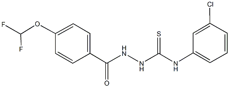 N-(3-chlorophenyl)-2-[4-(difluoromethoxy)benzoyl]hydrazinecarbothioamide Structure