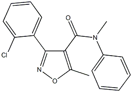 3-(2-chlorophenyl)-N,5-dimethyl-N-phenyl-4-isoxazolecarboxamide,,结构式