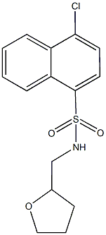 4-chloro-N-(tetrahydro-2-furanylmethyl)-1-naphthalenesulfonamide 化学構造式