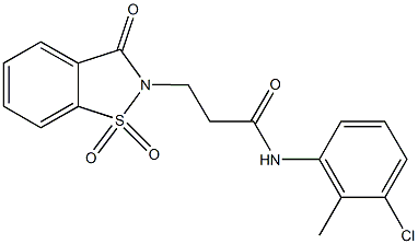 N-(3-chloro-2-methylphenyl)-3-(1,1-dioxido-3-oxo-1,2-benzisothiazol-2(3H)-yl)propanamide