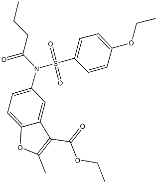 ethyl 5-{butyryl[(4-ethoxyphenyl)sulfonyl]amino}-2-methyl-1-benzofuran-3-carboxylate