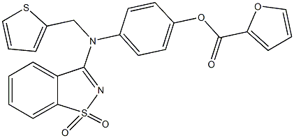 4-[(1,1-dioxido-1,2-benzisothiazol-3-yl)(2-thienylmethyl)amino]phenyl 2-furoate