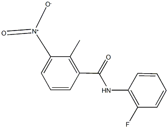 N-(2-fluorophenyl)-3-nitro-2-methylbenzamide,,结构式