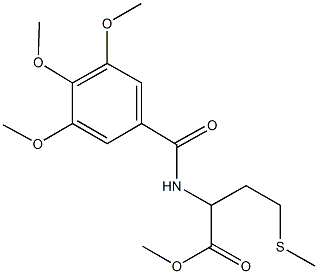 methyl 4-(methylsulfanyl)-2-[(3,4,5-trimethoxybenzoyl)amino]butanoate Struktur