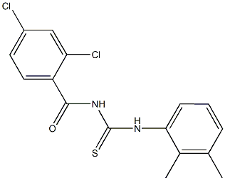 N-(2,4-dichlorobenzoyl)-N'-(2,3-dimethylphenyl)thiourea Structure