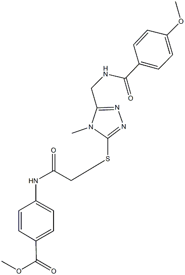 methyl 4-({[(5-{[(4-methoxybenzoyl)amino]methyl}-4-methyl-4H-1,2,4-triazol-3-yl)sulfanyl]acetyl}amino)benzoate