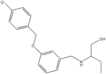 2-({3-[(4-chlorobenzyl)oxy]benzyl}amino)-1-butanol,,结构式