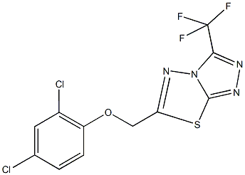 2,4-dichlorophenyl [3-(trifluoromethyl)[1,2,4]triazolo[3,4-b][1,3,4]thiadiazol-6-yl]methyl ether 化学構造式