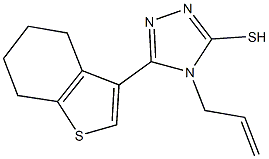 4-allyl-5-(4,5,6,7-tetrahydro-1-benzothien-3-yl)-4H-1,2,4-triazol-3-yl hydrosulfide Struktur