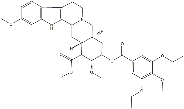 methyl 18-[(3,5-diethoxy-4-methoxybenzoyl)oxy]-11,17-dimethoxyyohimban-16-carboxylate,,结构式