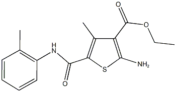 ethyl 2-amino-4-methyl-5-(2-toluidinocarbonyl)-3-thiophenecarboxylate Structure