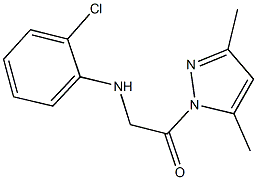 2-chloro-N-[2-(3,5-dimethyl-1H-pyrazol-1-yl)-2-oxoethyl]aniline Structure
