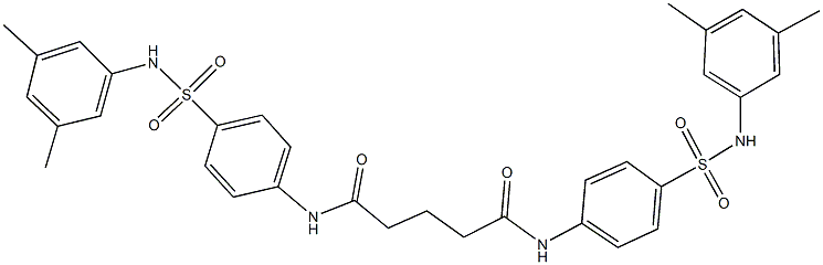 N~1~,N~5~-bis{4-[(3,5-dimethylanilino)sulfonyl]phenyl}pentanediamide 化学構造式