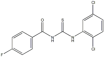 N-(2,5-dichlorophenyl)-N'-(4-fluorobenzoyl)thiourea Struktur