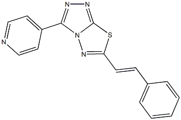 6-(2-phenylvinyl)-3-(4-pyridinyl)[1,2,4]triazolo[3,4-b][1,3,4]thiadiazole Structure