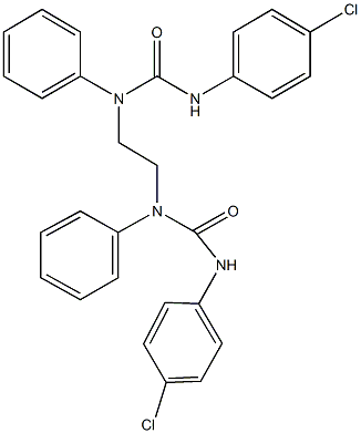 N-(2-{[(4-chloroanilino)carbonyl]anilino}ethyl)-N'-(4-chlorophenyl)-N-phenylurea 化学構造式