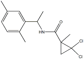 2,2-dichloro-N-[1-(2,5-dimethylphenyl)ethyl]-1-methylcyclopropanecarboxamide Struktur