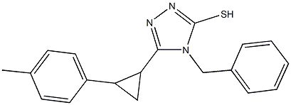 4-benzyl-5-[2-(4-methylphenyl)cyclopropyl]-4H-1,2,4-triazol-3-yl hydrosulfide