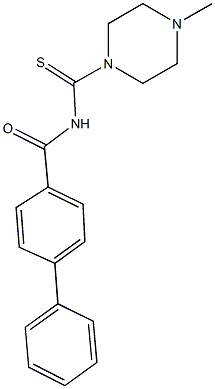 N-[(4-methyl-1-piperazinyl)carbothioyl][1,1'-biphenyl]-4-carboxamide 结构式