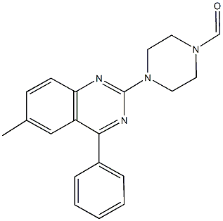 4-(6-methyl-4-phenyl-2-quinazolinyl)-1-piperazinecarbaldehyde,,结构式