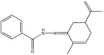 N'-(5-isopropenyl-2-methyl-2-cyclohexen-1-ylidene)benzohydrazide Structure