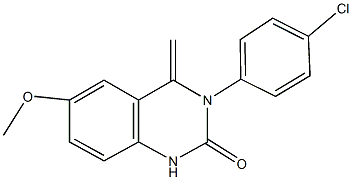 3-(4-chlorophenyl)-6-methoxy-4-methylene-3,4-dihydro-2(1H)-quinazolinone 结构式